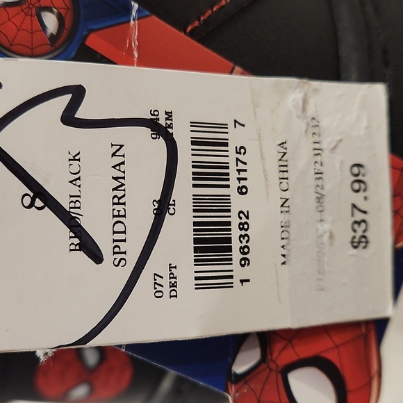 SPIDERMAN NEW LIGHTED HEELS WINTER BOOTS SIZE 8. - Picture 10 of 10